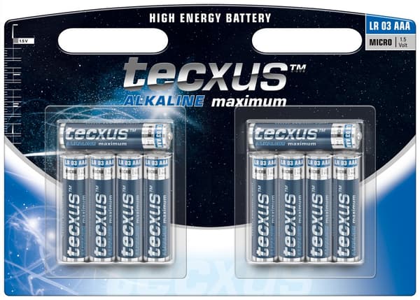 LR03/AAA (Micro) batteri, 10 stk. i blisterpakninger