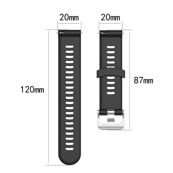 Urrem til Garmin Forerunner 245 Silikone White Garmin Forerunner 245 20 mm