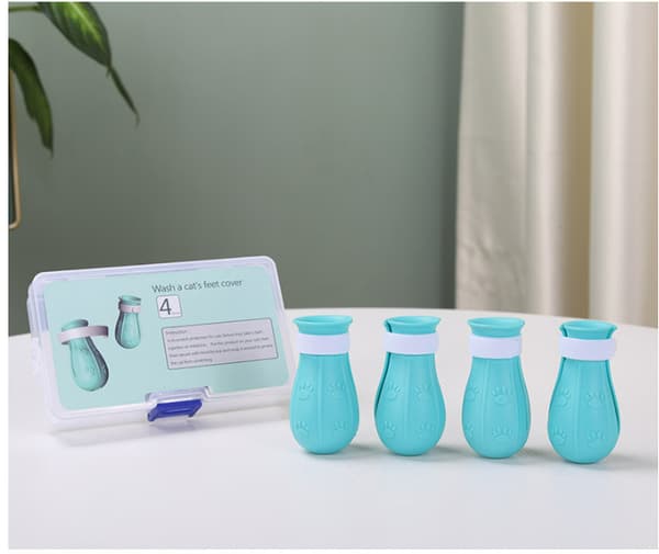 4 stk. multifunksjonelle katelabb beskyttere Blue