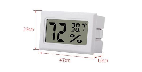 Mini LCD Hygrometer / Termometer Hvid 2-pack