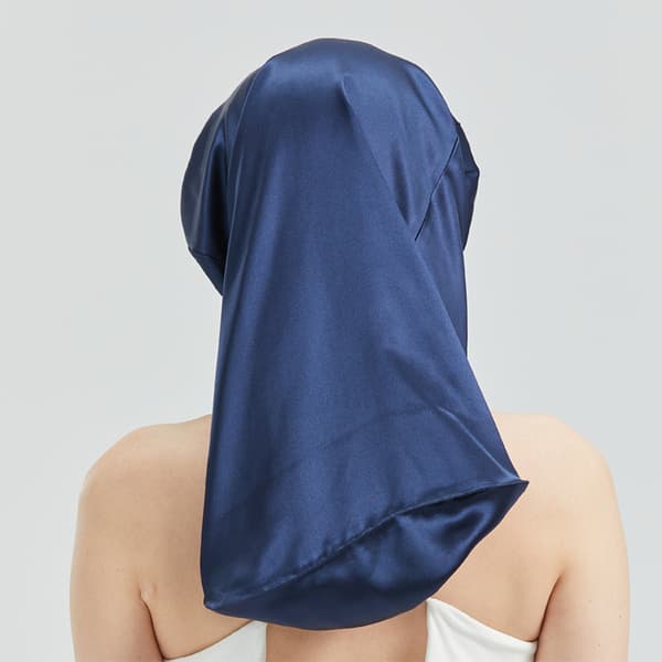 Säädettävä pitkä silkkiunimyssy NavyBlue