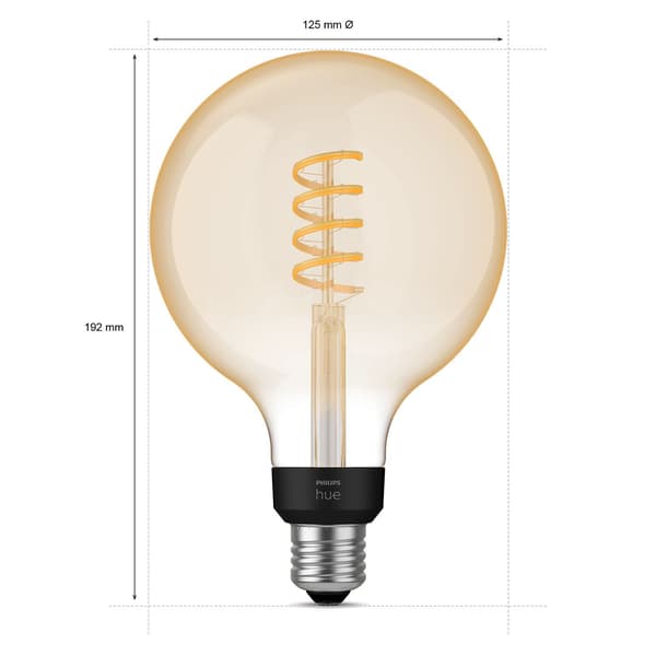 White Ambiance Filament E27 G125 Glob