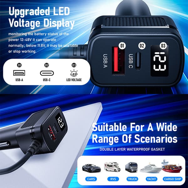 Mini Starlink 12V-24V tupakansytytinsovitin autoon