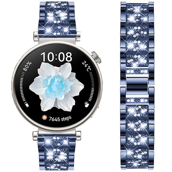 22mm Rustfritt Stål Klokkebånd for Samsung Huawei Blue