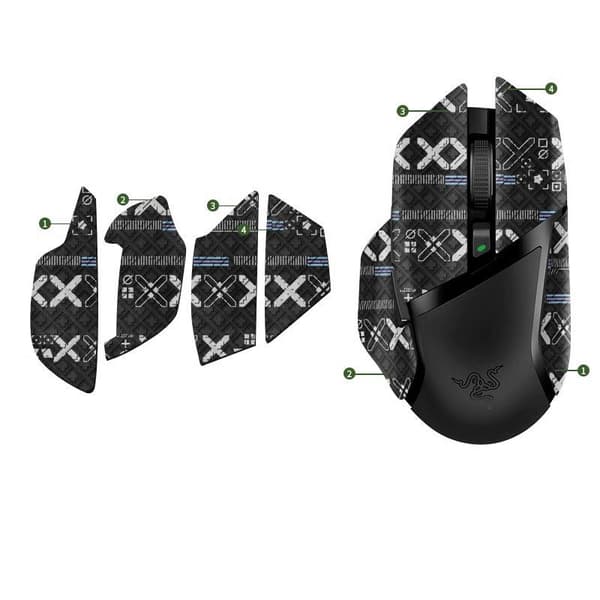 Forbedret grepsmuseklistremerker for Razer Basilisk V2 Pro
