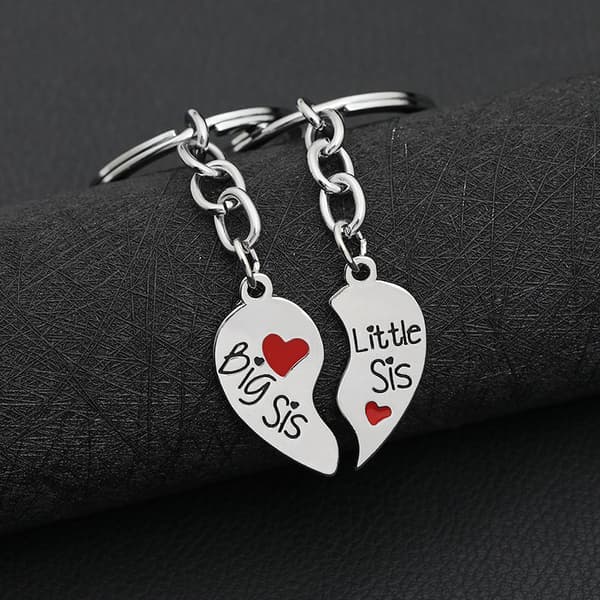 Friendship nøglering til søstre 2-pak Silver