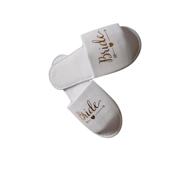 Hvide Bride Slippers til Bryllupsmorgen og Polterabend - Komfortable og Stilfulde