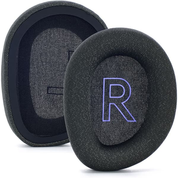 Erstatnings øreputer kompatible med Logitech G522 Lightspeed Wireless - Sett med 2, Mesh Fabric & Memory Foam Black