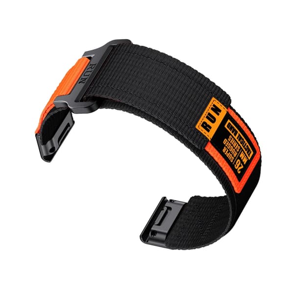 Garmin Fenix 8 Nylonvävd Rem Black 26 mm
