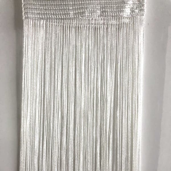 Fransgardin draperi 100x200 cm 1 par White