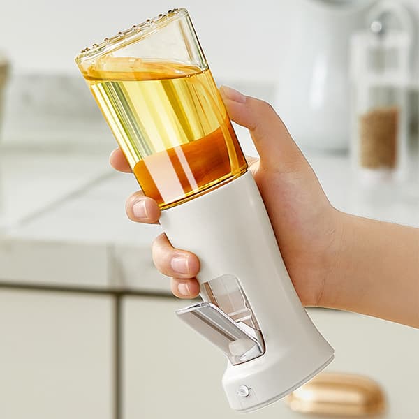 240 ml lasinen öljysuihkepullo - Keittiön suihkepullo White