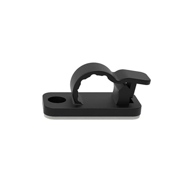 100 stk Kabelclips, selvklæbende ledningshåndtering Black