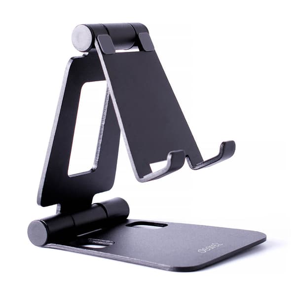 Foldbar Telefonholder Aluminium Sort