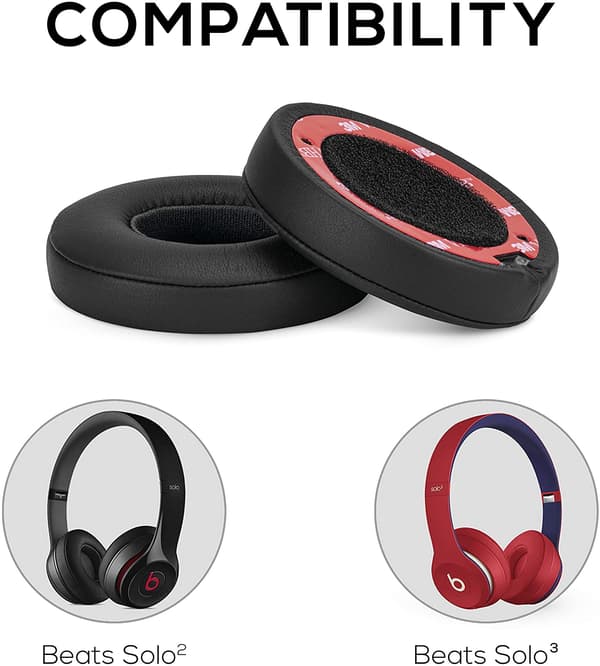 Øreputer til Beats Solo 2/3 kunstskinn 1 par Sort