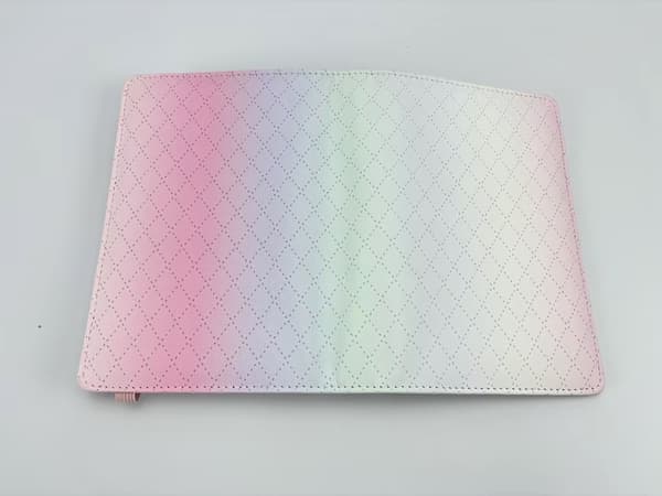 A6 PU-läderpärm Budgetplanerare - Gradient Rosa Lila Grön