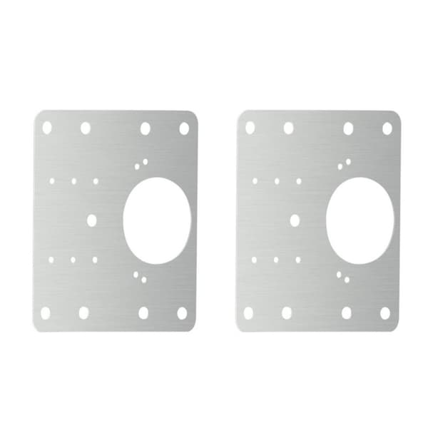 Reparationsplade til hængslede møbler 9x9 cm rustfrit stål 2-pack