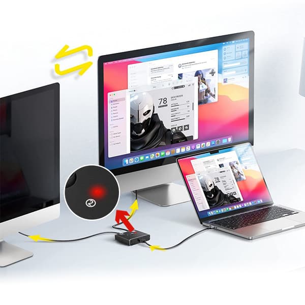 HDMI 2.0  2 in 1 out 4K HDMI adapteri