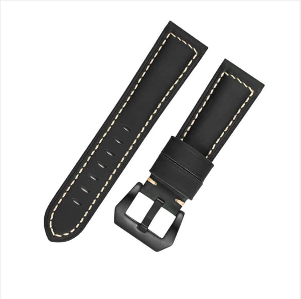 Aito nahkaranneke Black 24 mm
