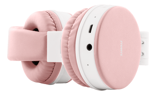 Foldbar on-ear BT headset, 3,5 mm, lyserød