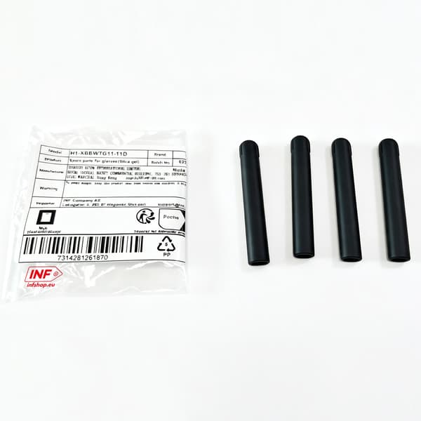Silikone Anti-Slip Puder Til Briller - 2 Par Black