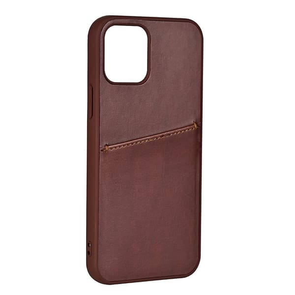 Mobilskal PU 1 Kort - iPhone 13 Mini Brun