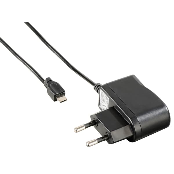 Lader 220V MicroUSB 1A Svart