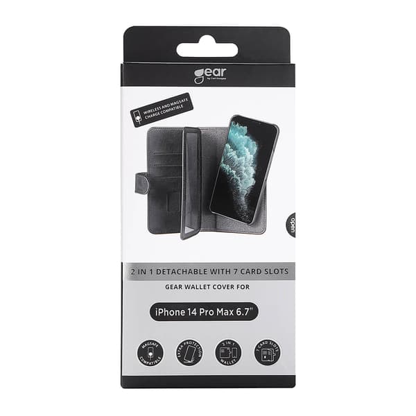 Wallet 2-i-1 7 Kortrum MagSeries Sort - iPhone 14 Pro Pro Max