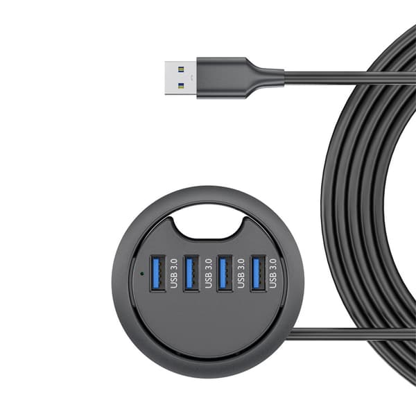 USB 3.0 4-Port Hub: Höghastighetsdataöverföring & Expansion