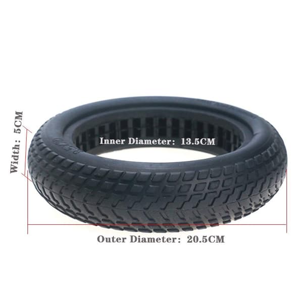 Xiaomi M365 elscooter Däck 8.5" Svart 2-pack