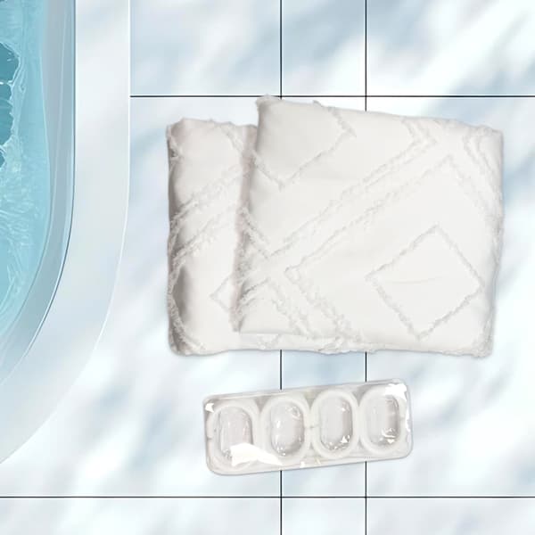 Duschdraperi vattentät badrum duschdraperi White M