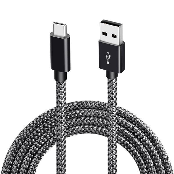 USB 2.0 - USB-C -kaapeli 3A pikalataus Black 2 m