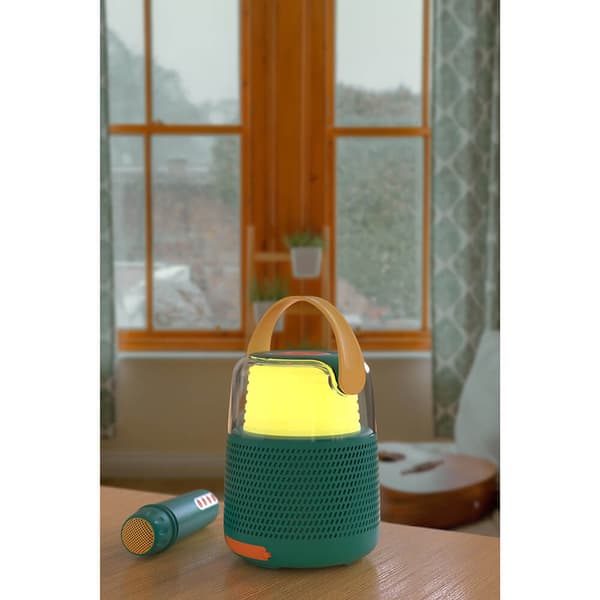 Højttaler Karaoke Kit Mic LED Blå