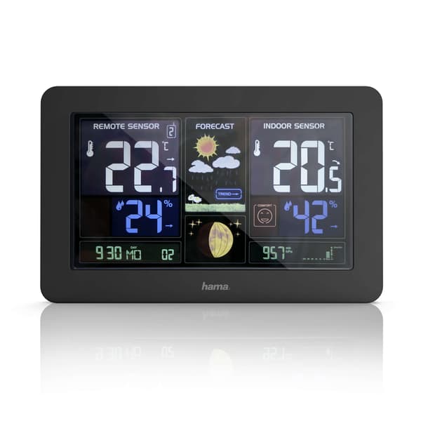 Vejrstation Premium Inkl. USB-ladning Sort