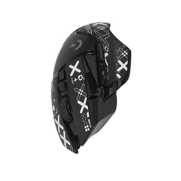 Forbedrede grepsmuseklistremerker for Logitech G502 - Svart trykk