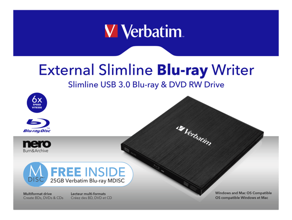 Mobile Blu-ray Rewriter USB 3.0