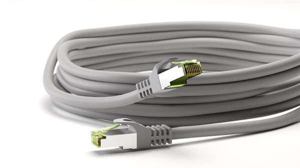 CAT 8.1 patch-kaapeli, S/FTP (PiMF), harmaa