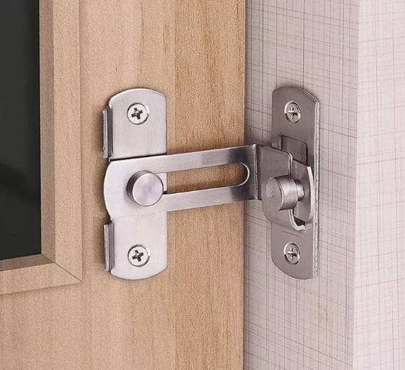 Dørsperre 90 grader rustfritt stål, 2 stk. størrelse L