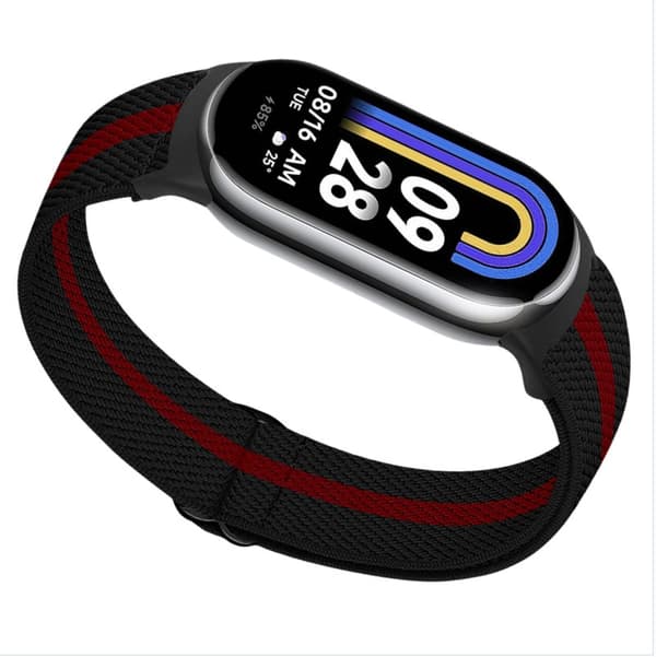 Elastiskt nylonarmband för Xiaomi 8/9 (14mm) red+black
