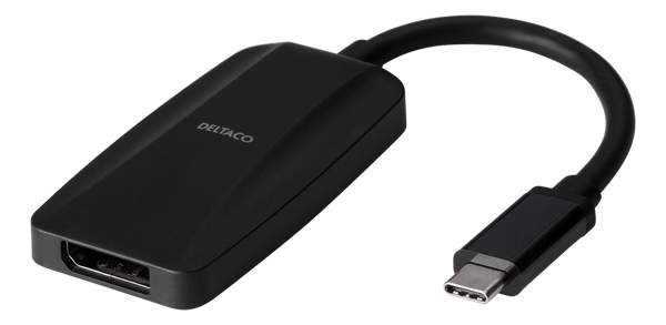 USB-C - DP adapter, USB-C ma, DP fe, 7680x4320 30Hz, black