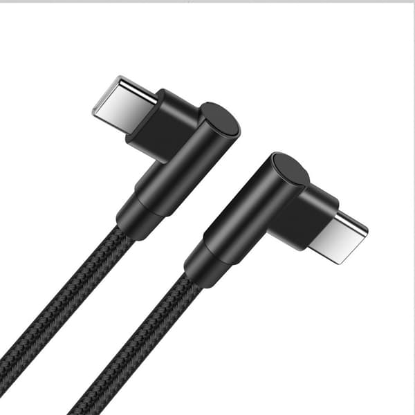Vinklad Datakabel - USB-C till USB-C 1 m