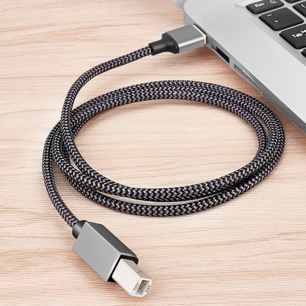 USB til B Printerkabel - Nylonflettet Printerledning til Stabil Forbindelse (1/2/3/5M) 3 m