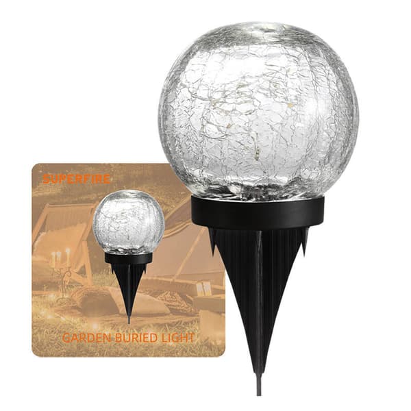 Hage solcellelampe Superfire FF16-A, 600mAh