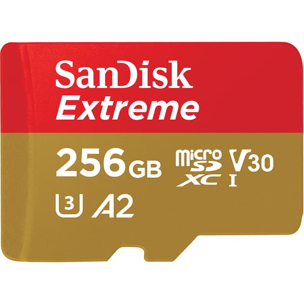 MicroSDXC Extreme 256GB 190MB/s A2 C10 V30