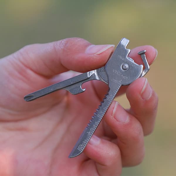 6-i-1 Foldbar Mini Kniv Multifunktionel Nøglering Værktøj