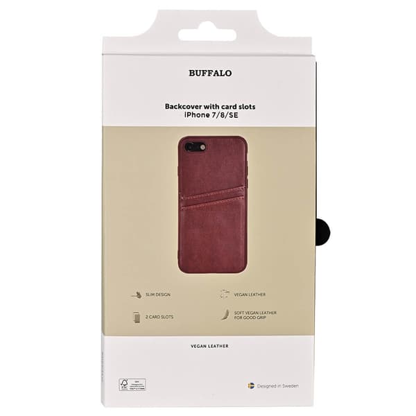 Back cover PU 2 card iPhone 7 / 8 / SE Brown