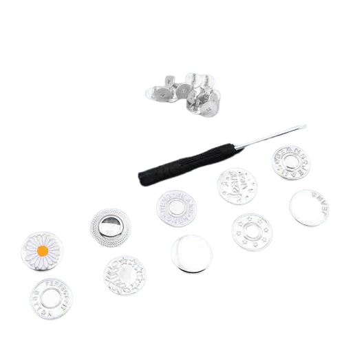 Avtagbara Jeansknappar, 10-pack