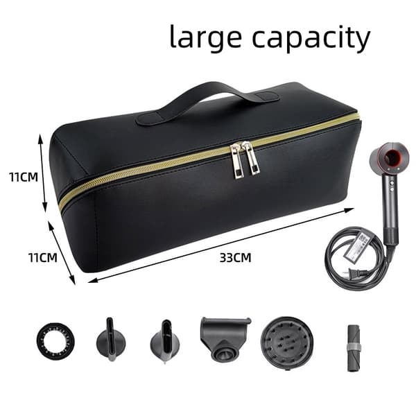Bärbar Förvaringsväska för Dyson-hårtork Black