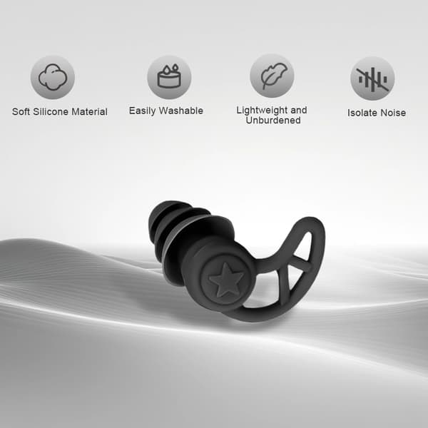 Öronproppar 40 dB brusreducering 1 par Black