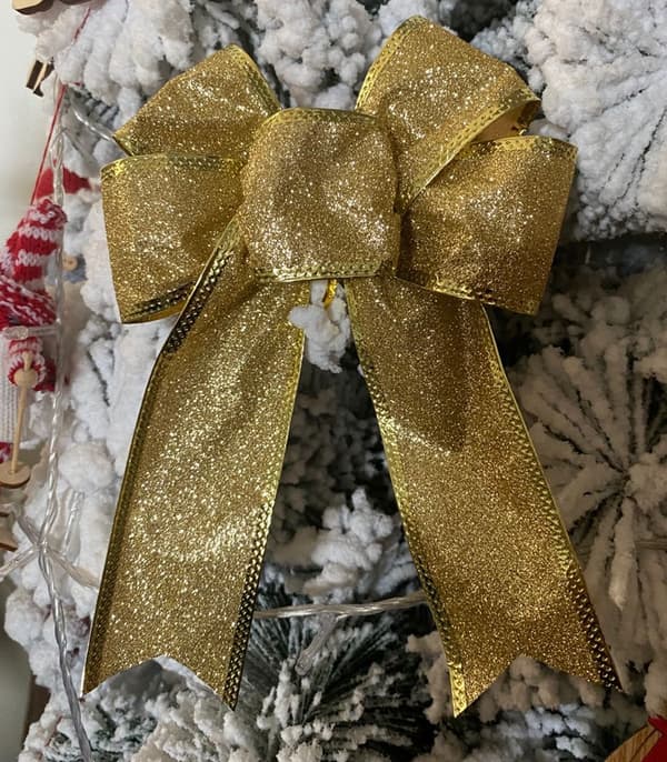 Julrosetter juldekoration guld 5-pack