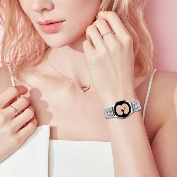 Galaxy Watch 4/5/6 Metallarmband Silver